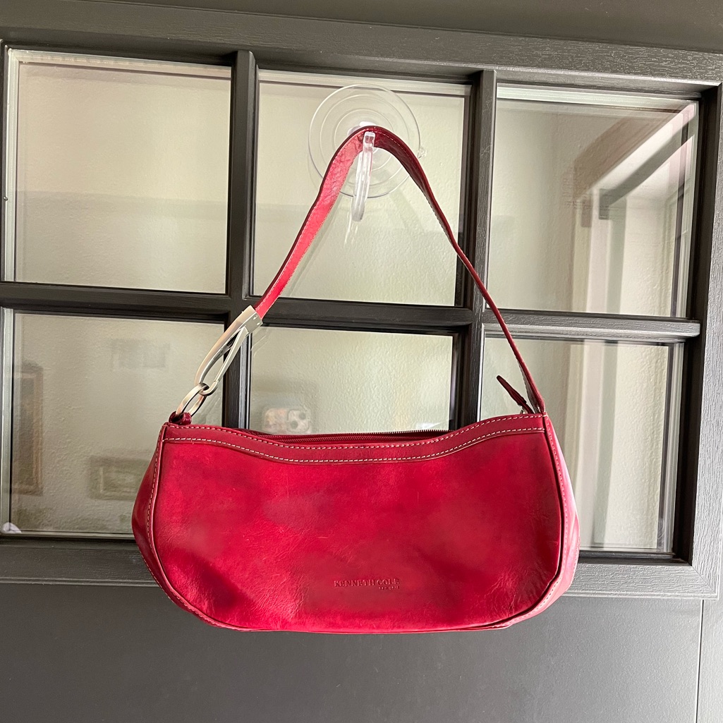 Beautiful Red Leather Shoulder Bag/Purse